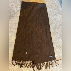 Polo Ralph Lauren Brown Cashmere & Wool Scarf